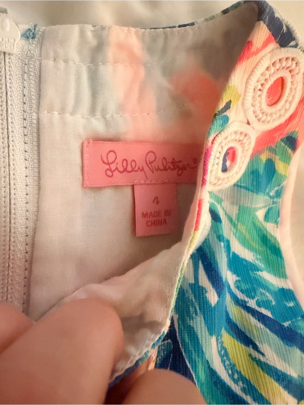 Lilly Pulitzer Flamingo Shift Dress - Pink & Blue - Picture 3 of 5